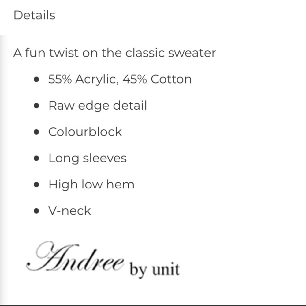 Andree By Unit Colorblock Neutral Distress Sweater - image 6